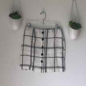 NWT windowpane mini skirt